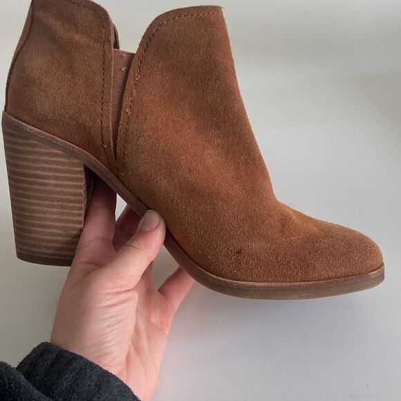 Dolce vita Brown Suede Boots Cowboy western Block heel booties Sz 8.5 - Picture 9 of 12